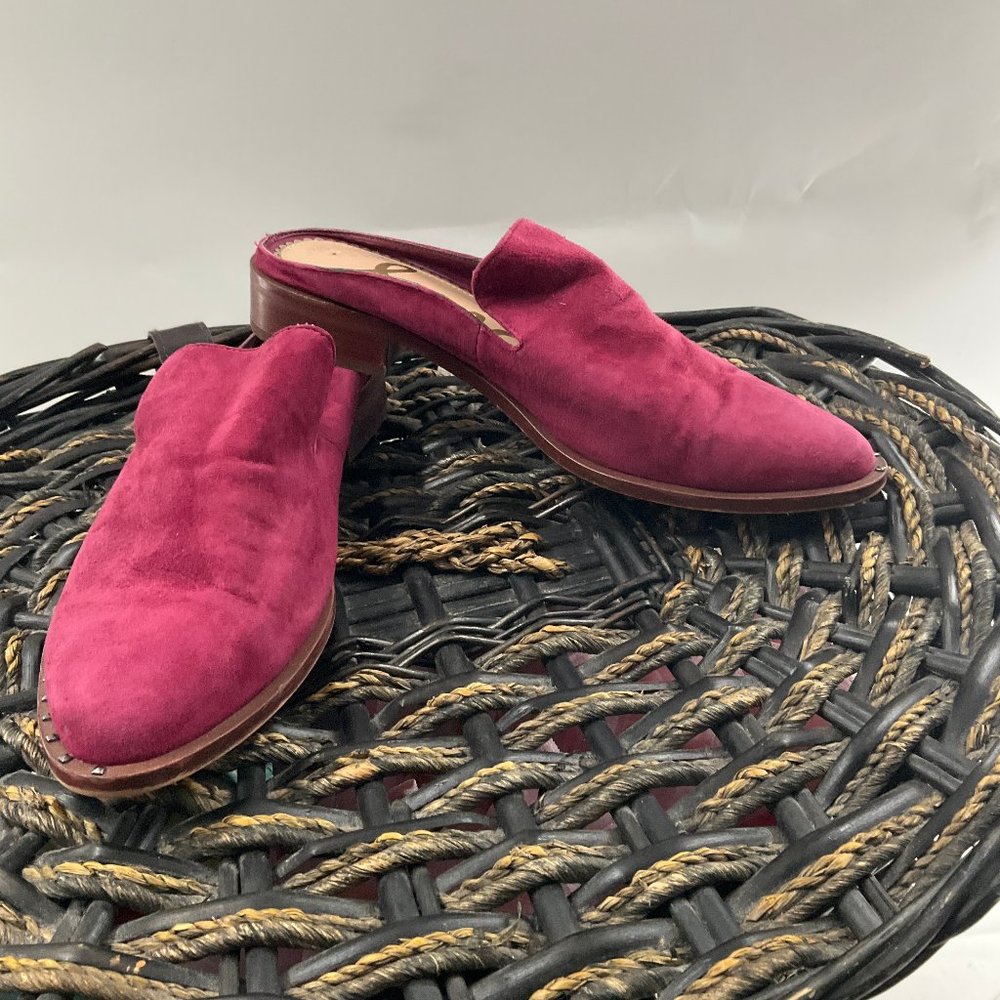 Sam Edelman Women's Lewellyn Slip On Low Heel Mule Shoes Size 7.5M